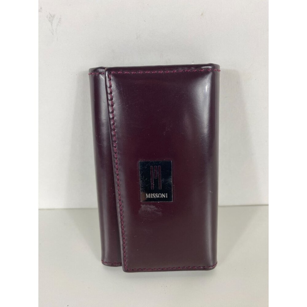 Vintage Missoni Rare Leather Key Holder Case Reddish Brown F194